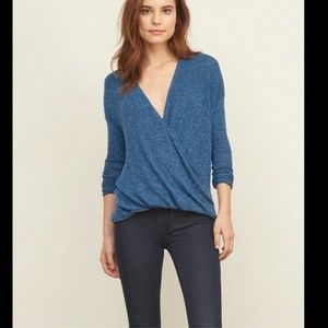 A&F Mock Wrap Sweater